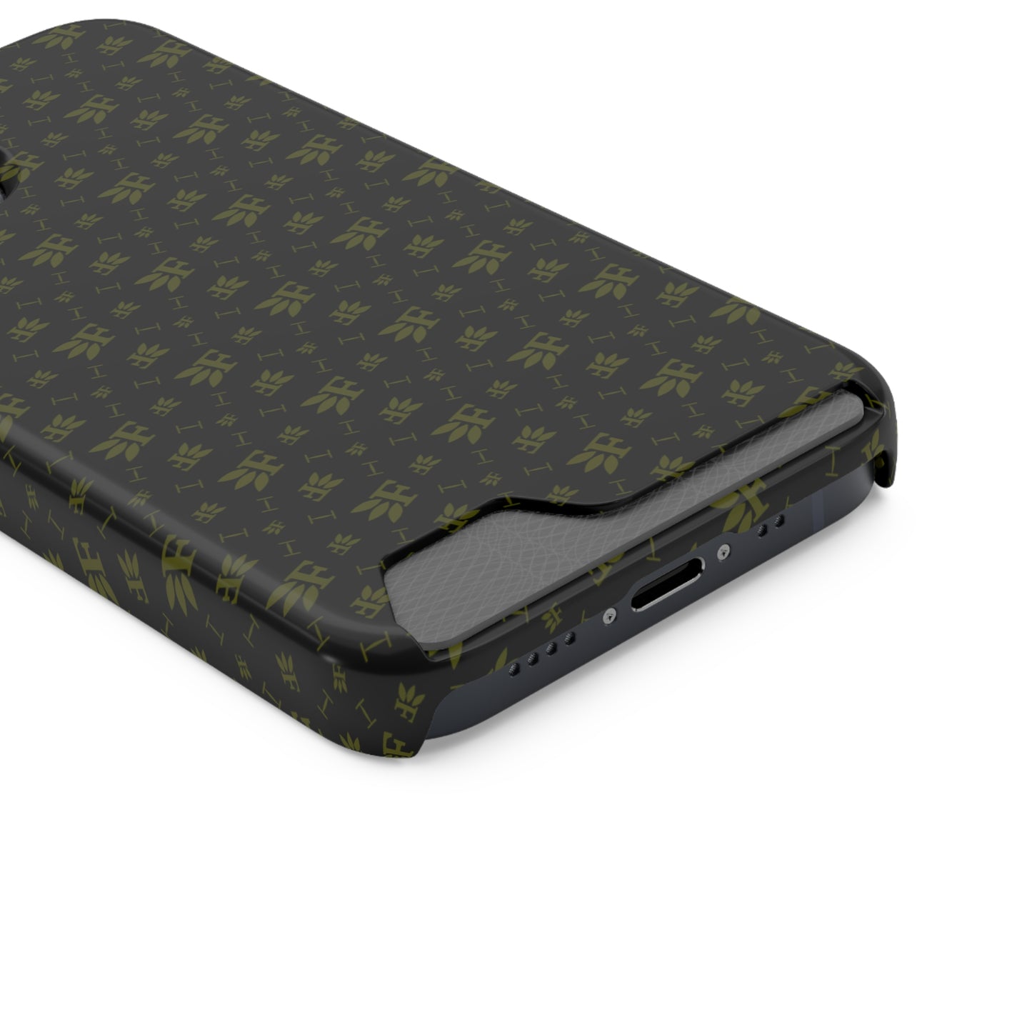 Forberz Magnetic Phone Case w/Card Holder - Black w/Gold Pattern - 20 Style