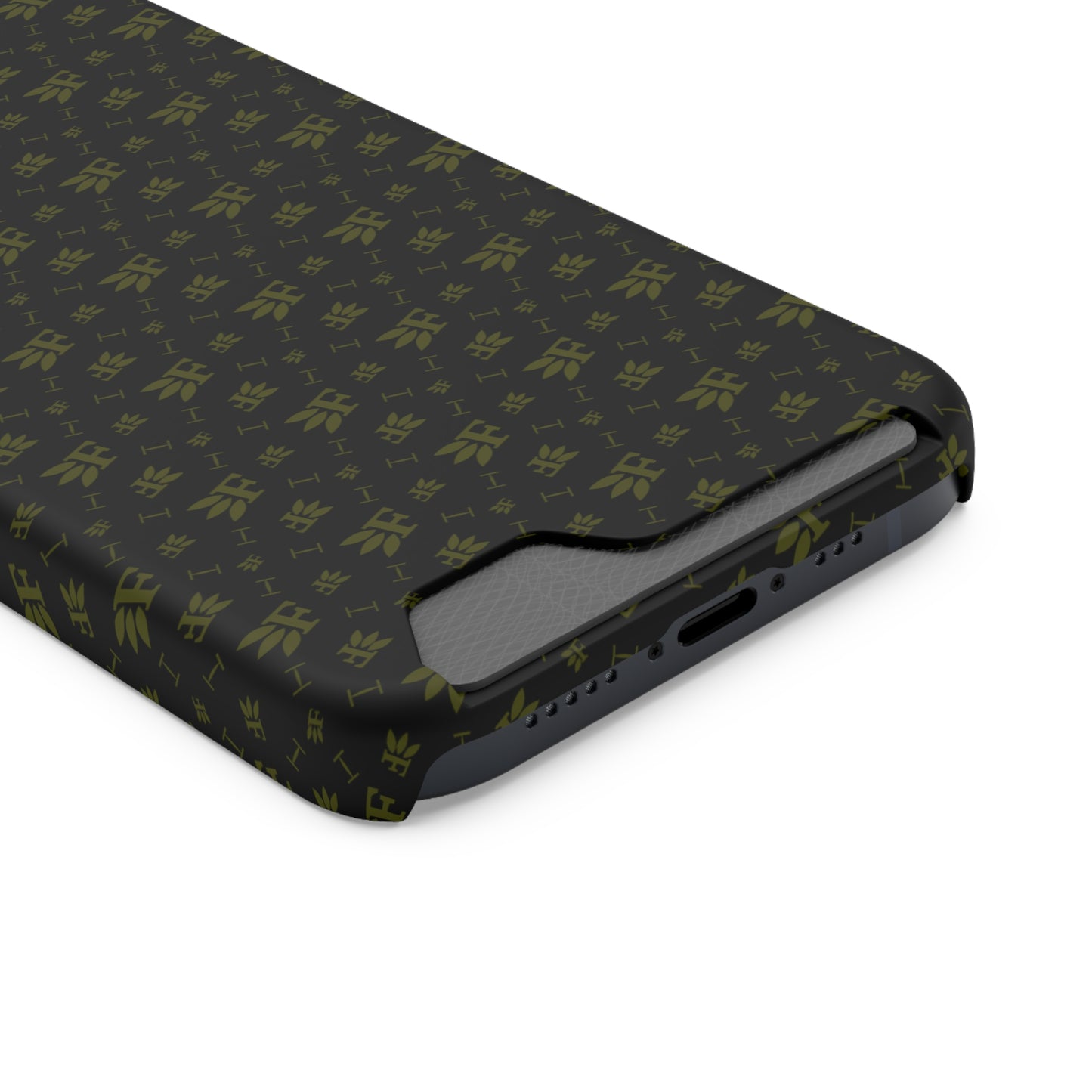 Forberz Magnetic Phone Case w/Card Holder - Black w/Gold Pattern - 20 Style
