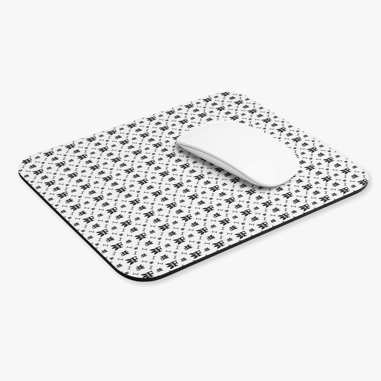 Forberz Mouse Pad - White w/Black Pattern - Classic