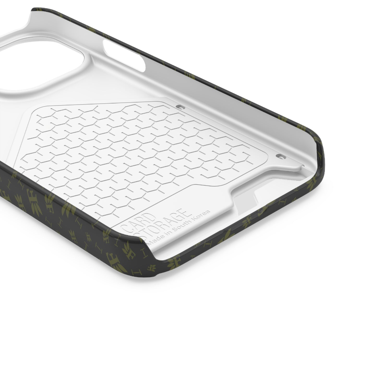 Forberz Magnetic Phone Case w/Card Holder - Black w/Gold Pattern - 20 Style