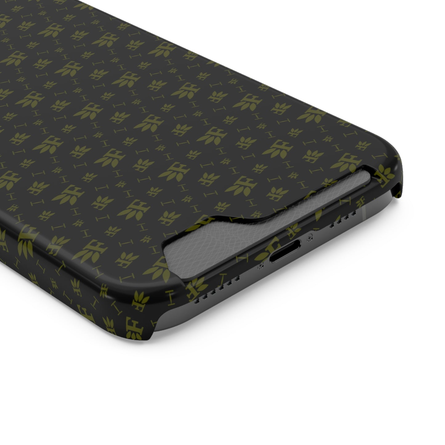 Forberz Magnetic Phone Case w/Card Holder - Black w/Gold Pattern - 20 Style