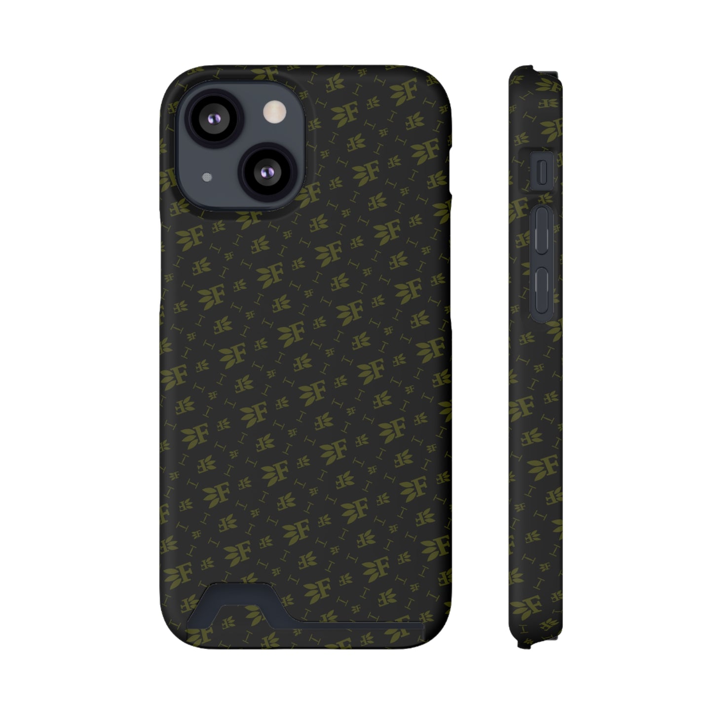 Forberz Magnetic Phone Case w/Card Holder - Black w/Gold Pattern - 20 Style