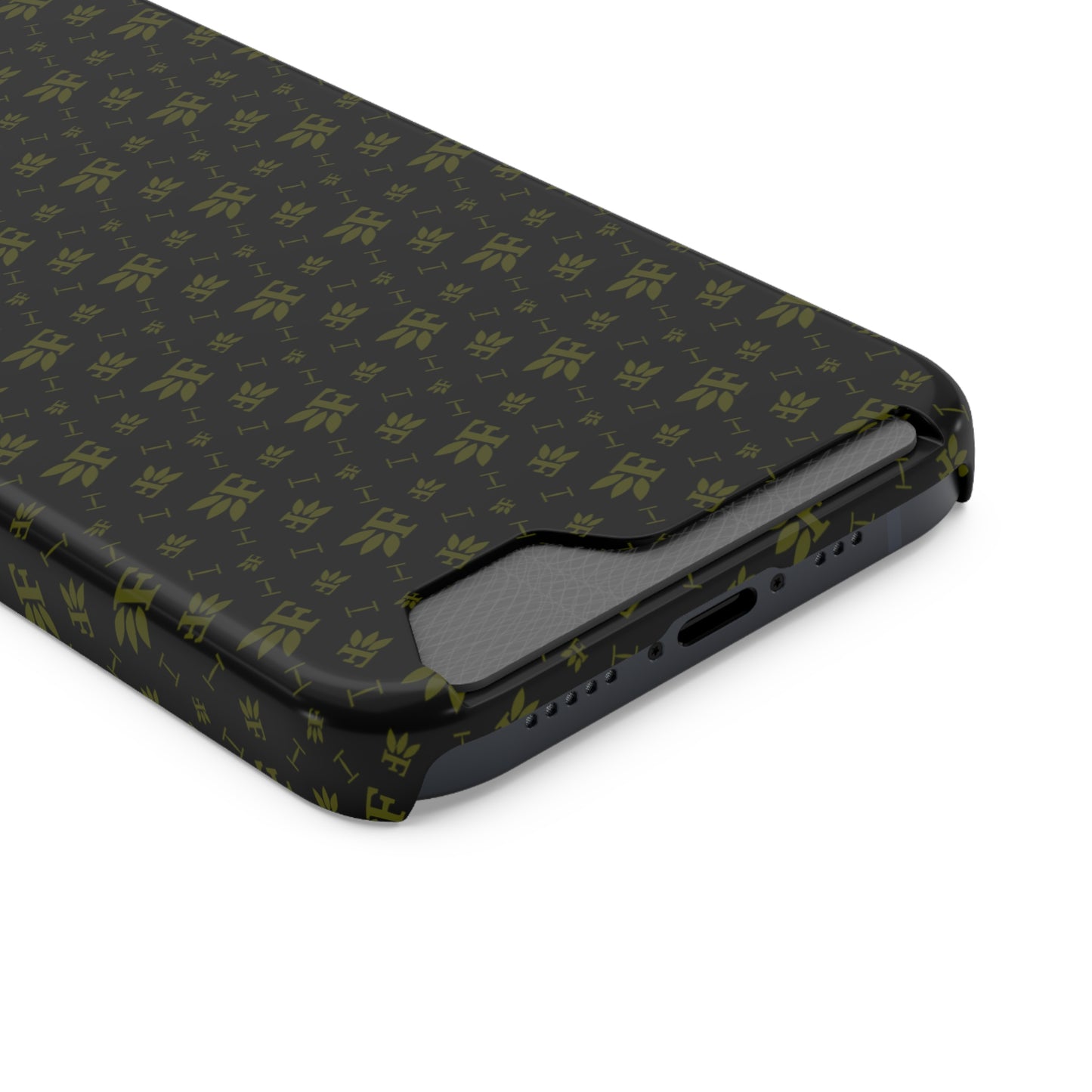 Forberz Magnetic Phone Case w/Card Holder - Black w/Gold Pattern - 20 Style