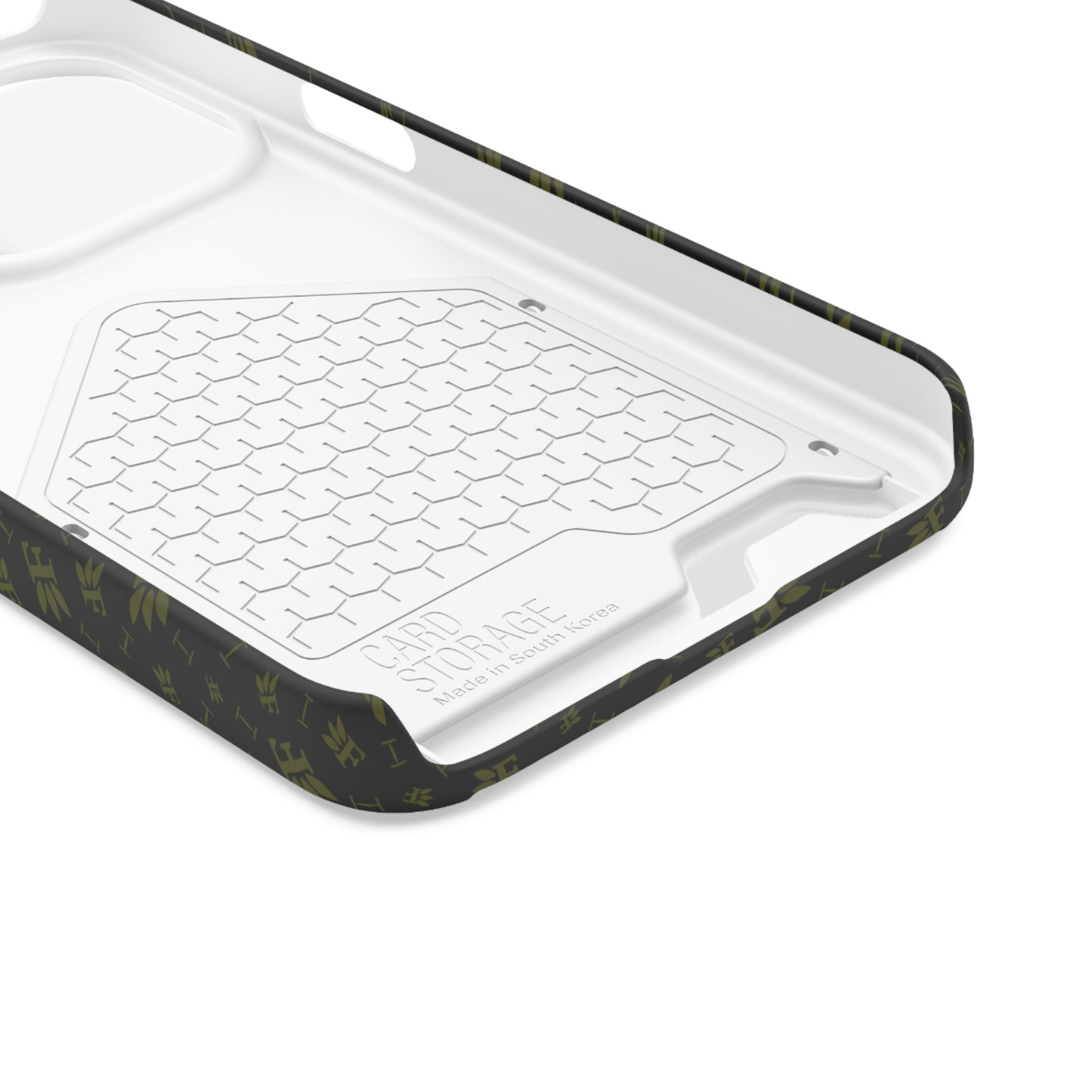 Forberz Magnetic Phone Case w/Card Holder - Black w/Gold Pattern - 20 Style