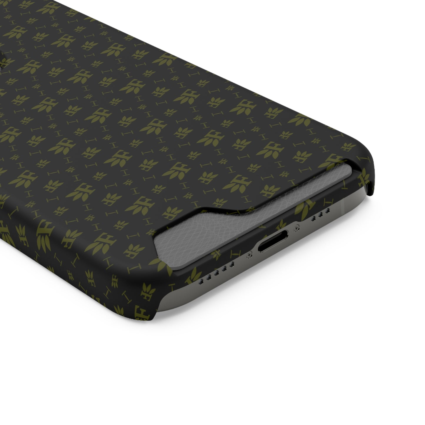 Forberz Magnetic Phone Case w/Card Holder - Black w/Gold Pattern - 20 Style