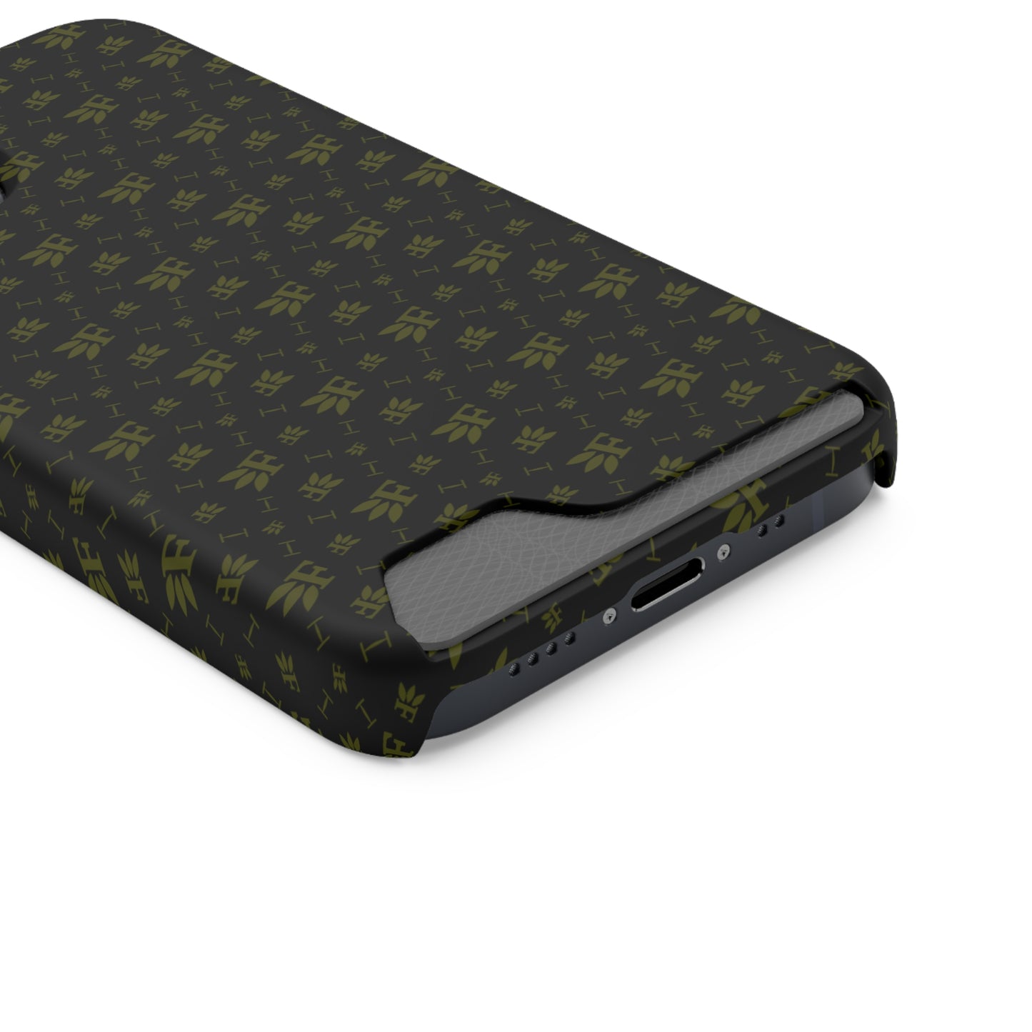 Forberz Magnetic Phone Case w/Card Holder - Black w/Gold Pattern - 20 Style