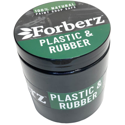 Forberz™ Plastic & Rubber (Ride Effect) easily restore and revive most weather and chemical damage on plastic, vinyl, and rubber parts, sun-faded and wax or polish-stained bumpers, black auto trim and garden furniture. 100% natural, non-toxic, based on honey extracts has no color, no smell, contains no silicones, no solvents, no animal fat.