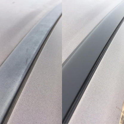 BMW X5 roof trim rubber restore Forberz Plastic Rubber Honey Restore Trim Remove Compound Ride Effect No Silicone, based on honey.